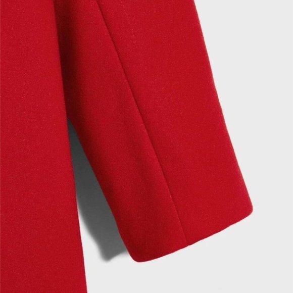 Red Mens Solid Overcoat - Picture 6 of 6